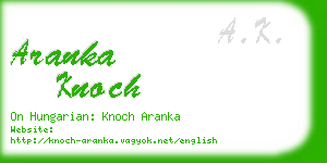 aranka knoch business card